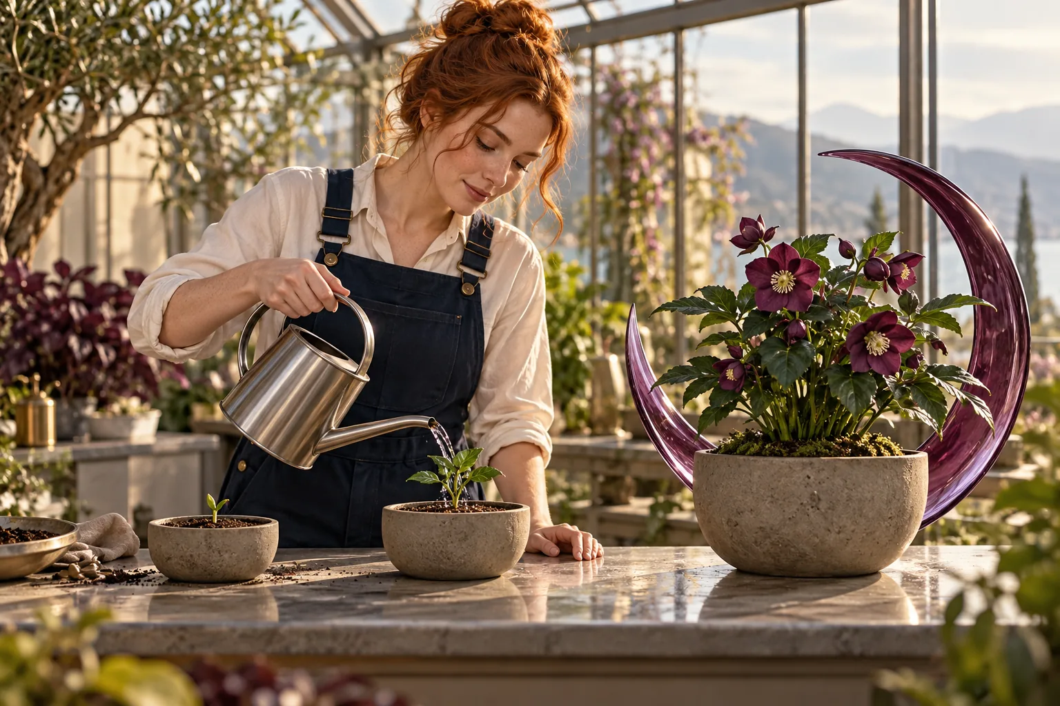 A gardener responds differently to plants at different stages of readiness.